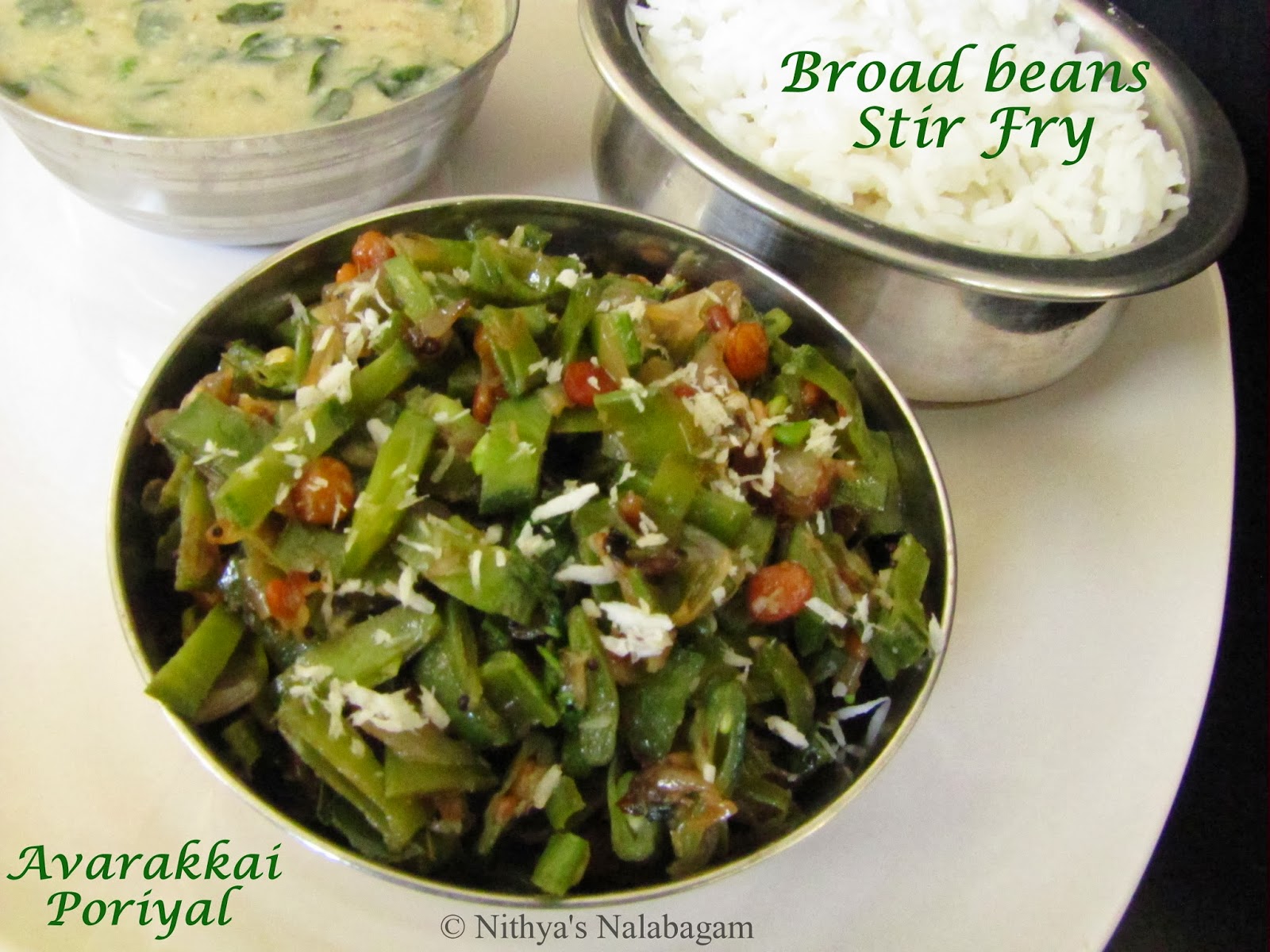 Avarakkai Poriyal | Broad beans stir fry