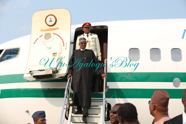 See Photos of Osinbajo Welcoming Buhari Back to Nigeria