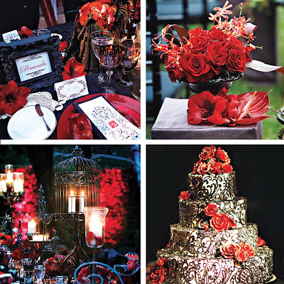 Love this Gothic Chic wedding featured at InStyle Weddings