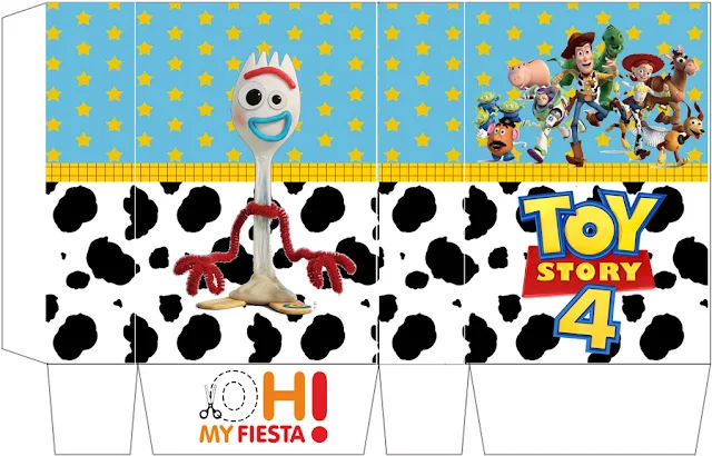 Toy Story 4 with Forky: Free Printable Boxes.