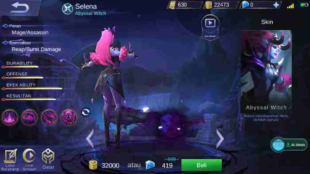 Guide Selena Mobile Legend, Build, Skill, Ability, Set Emblem Yang Cocok, Hingga Tips Menggunakannya