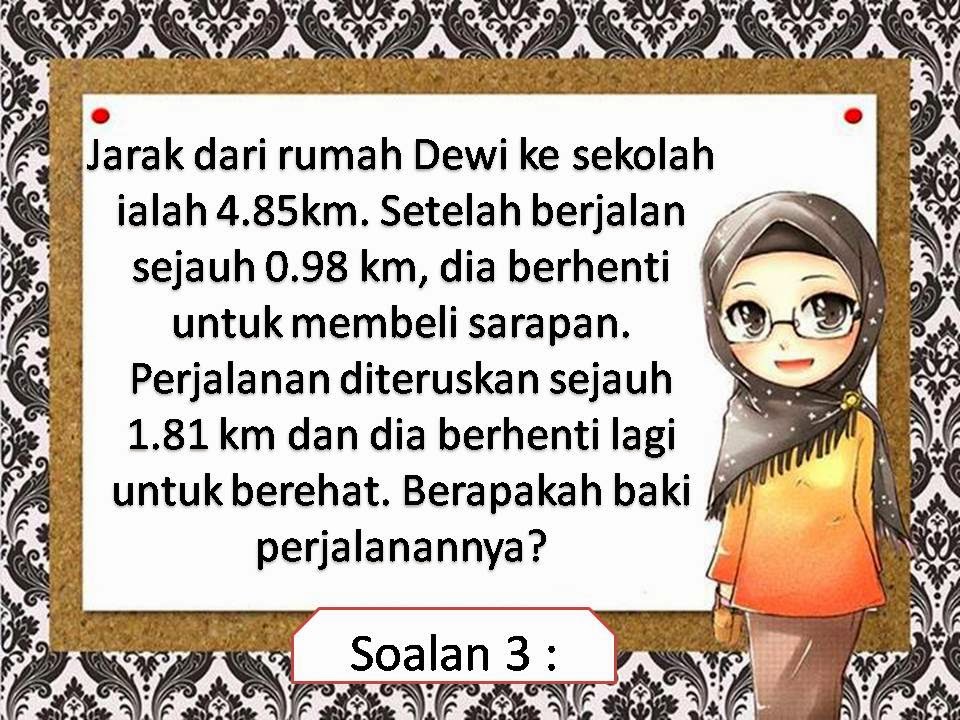 CELIK MATEMATIK: KSSR TAHUN 4 : 8.7 : Penyelesaian Masalah 