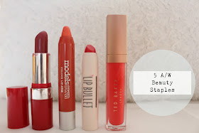 5 A/W Beauty Staples  lipstick blogger beauty 