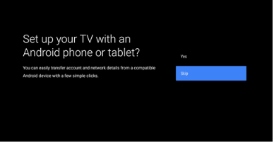 Chọn đồng bộ thiết bị Android với tivi Sony hoặc không