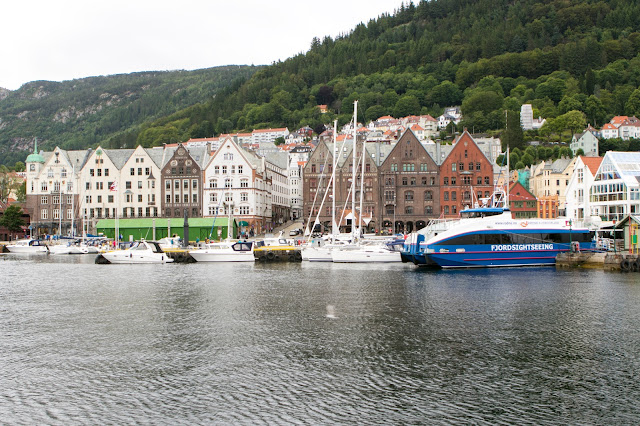 Bryggen vista dal mercato del pesce-Bergen