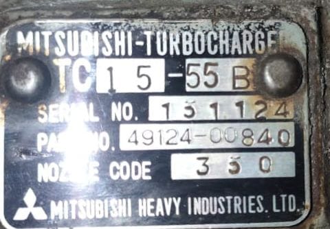 MITSUBISHI TC15-55B TURBOCHARGER