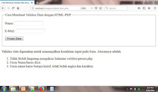 Cara Membuat Validasi Form dengan PHP dan HTML