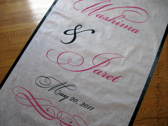 Monogram Aisle Runner We recently finished up this beautiful wedding aisle 