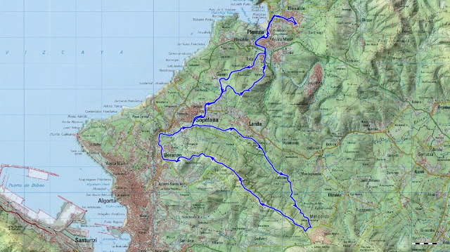 Mapa ruta Gorliz Unbe MTB