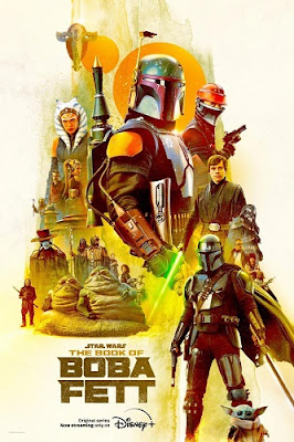 Cartel de la serie de Star Wars El libro de Boba Fett con dibujos de sus protagonistas