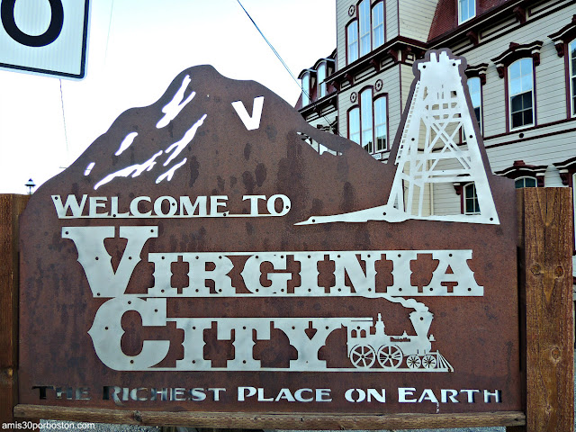 Cartel de Bienvenida de Virginia City en Nevada