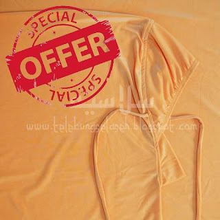 Telekung lycra oren pastel