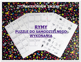 rymy - puzzle do samodzielnego wykonania