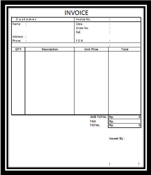 Contoh Invoice Tiket - Toast Nuances