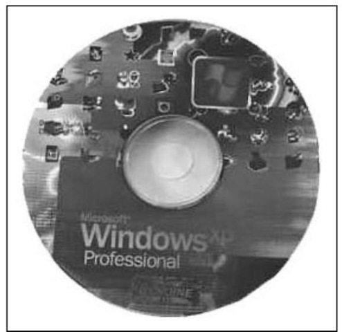 You can mark your Windows XP CD on the side that has the hologram.