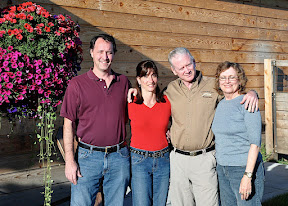 four friends at Sam's Tap Room in Red Lodge, Montana