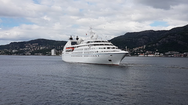 Cruise ship Star Pride in Bergen, Norway; Windstar Cruises