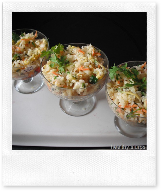chilled and portioned koshimbir
