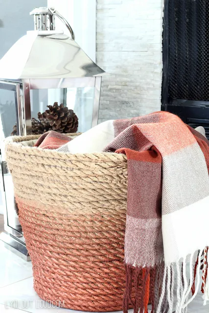 Make a rope basket from laundry basket