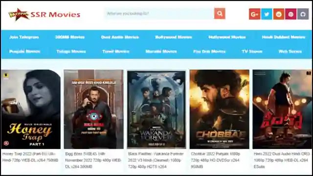 SSR Movies – Exclusive Bollywood, Hollywood Dual Audio, Hindi Dubbed Movies and Web Series Free Download in 480p, 720p, 1080p, & 300MB