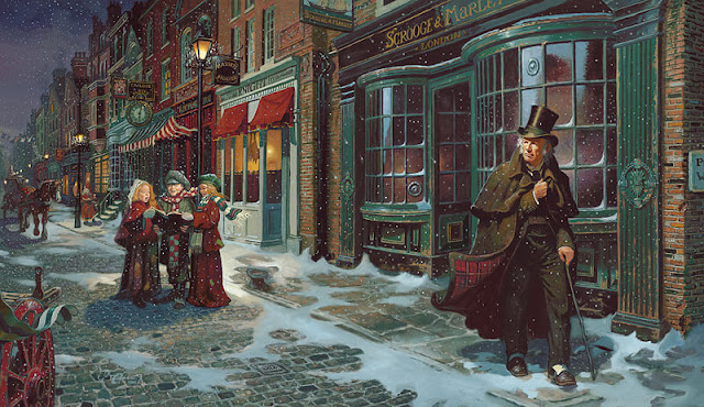 Η Χριστουγεννιάτικη Ιστορία του Ντίκενς σε πίνακα του Dean Morrissey / A Christmas Carol by Dean Morrissey