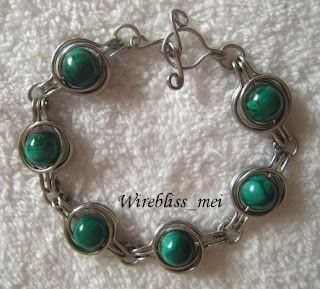 Wire Wrapped TAW Malachite Bracelet