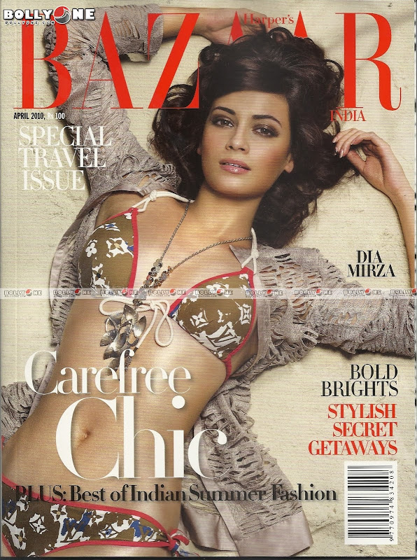 Dia Mirza Sexy Harpers Bazaar Bikini Photoshoot