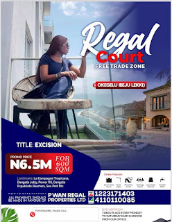 "Aerial View of Government-Approved Excision Land in Lagos for Sale at Regal Court, Okegelu"