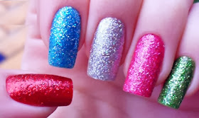 Colorful nail art design !