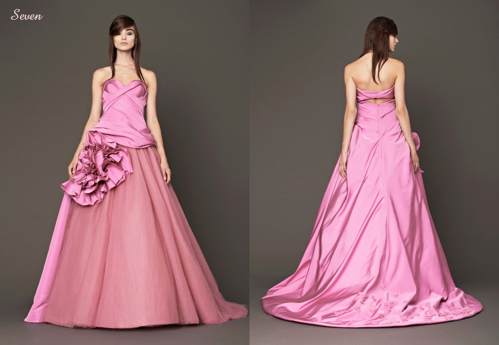 strapless wedding dresses vera wang Vera Wang Thinks in Pink