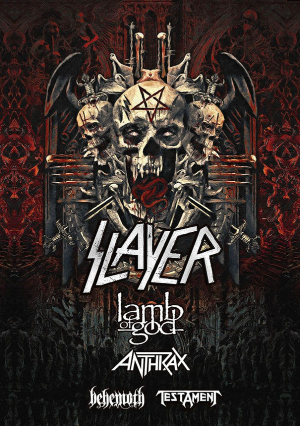 Final World Tour, Slayer, Lamb of God, Anthrax, Behemoth, Testament