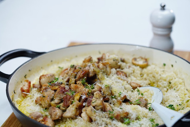 Chicken and mushroom risotto recipe