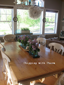 Chipping with Charm:  Spring Lilac Centerpiece...http://chippingwithcharm.blogspot.com/