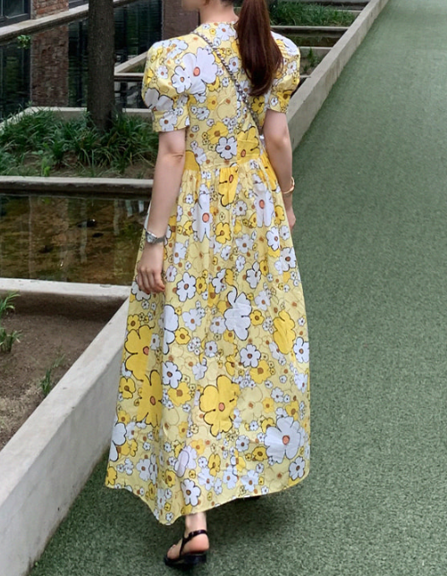 Surplice Neck Floral Dress