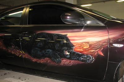 Puma Designs Airbrush on Mazda RX6 Car 2