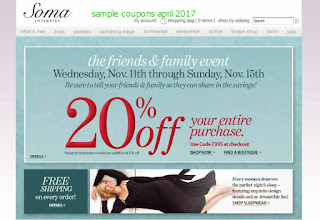 Soma Intimates coupons april 2017