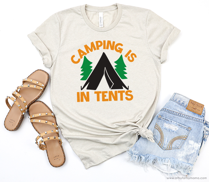 Free "Camping is in Tents" SVG Cut File
