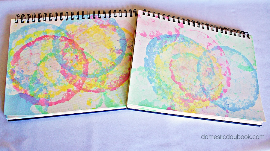 Easy art project for kids bubble art