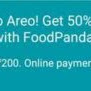 Areo App - Get 50% Off Upto Rs.200 On First Food Order On Food Panda