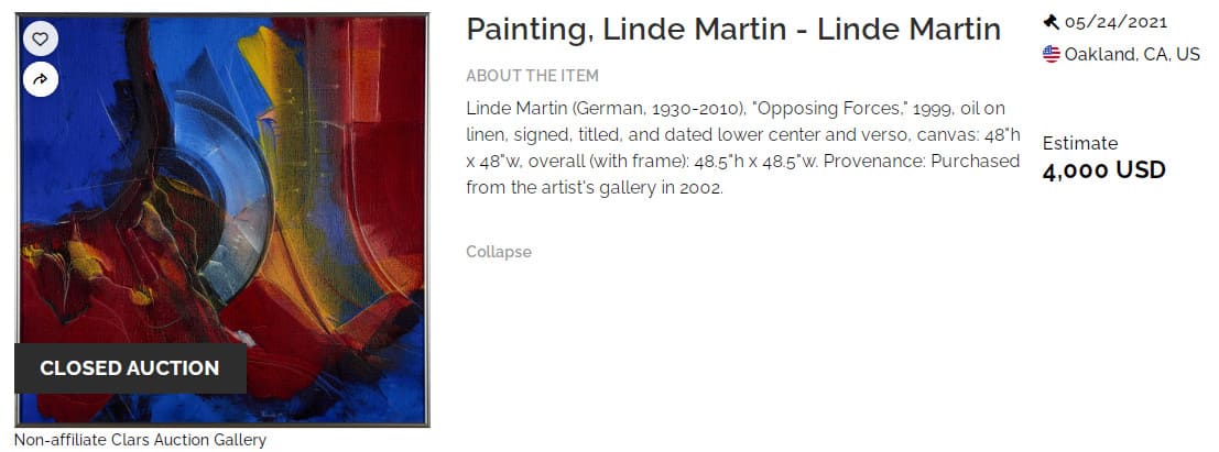 Painting, Linde Martin