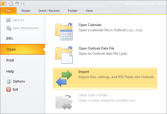 Outlook PST Merge