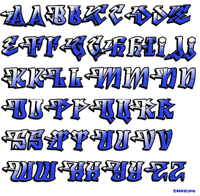 New Graffiti Alphabet Letters AZ by BigDate