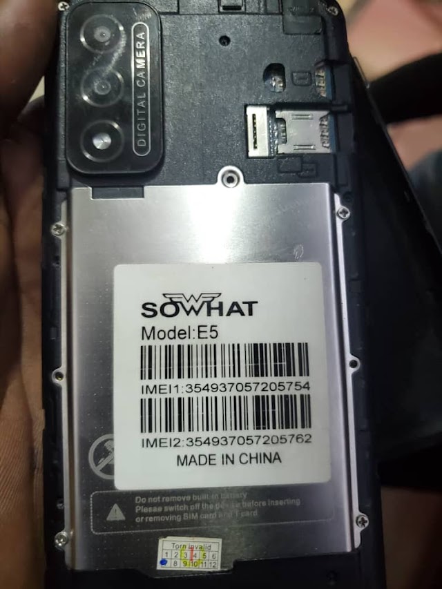 SOWHAT E5 MT6572 FLASH FILE BY SUMA TECH SOLUTION