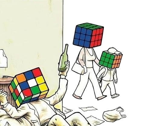 Humor Grafico - La familia Rubik - Cubo de Rubik