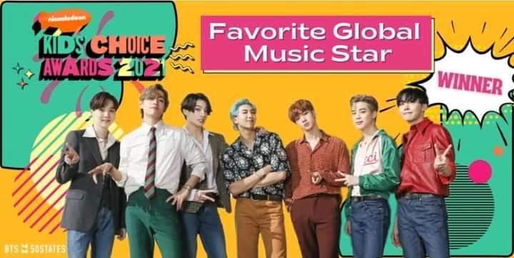 BTS triunfa en los Kids Choice Awards 2021