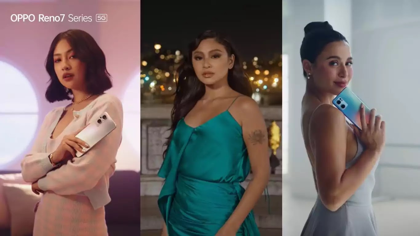 Nadine Lustre, Yassi Pressman and Rei Germar in the latest OPPO TVC