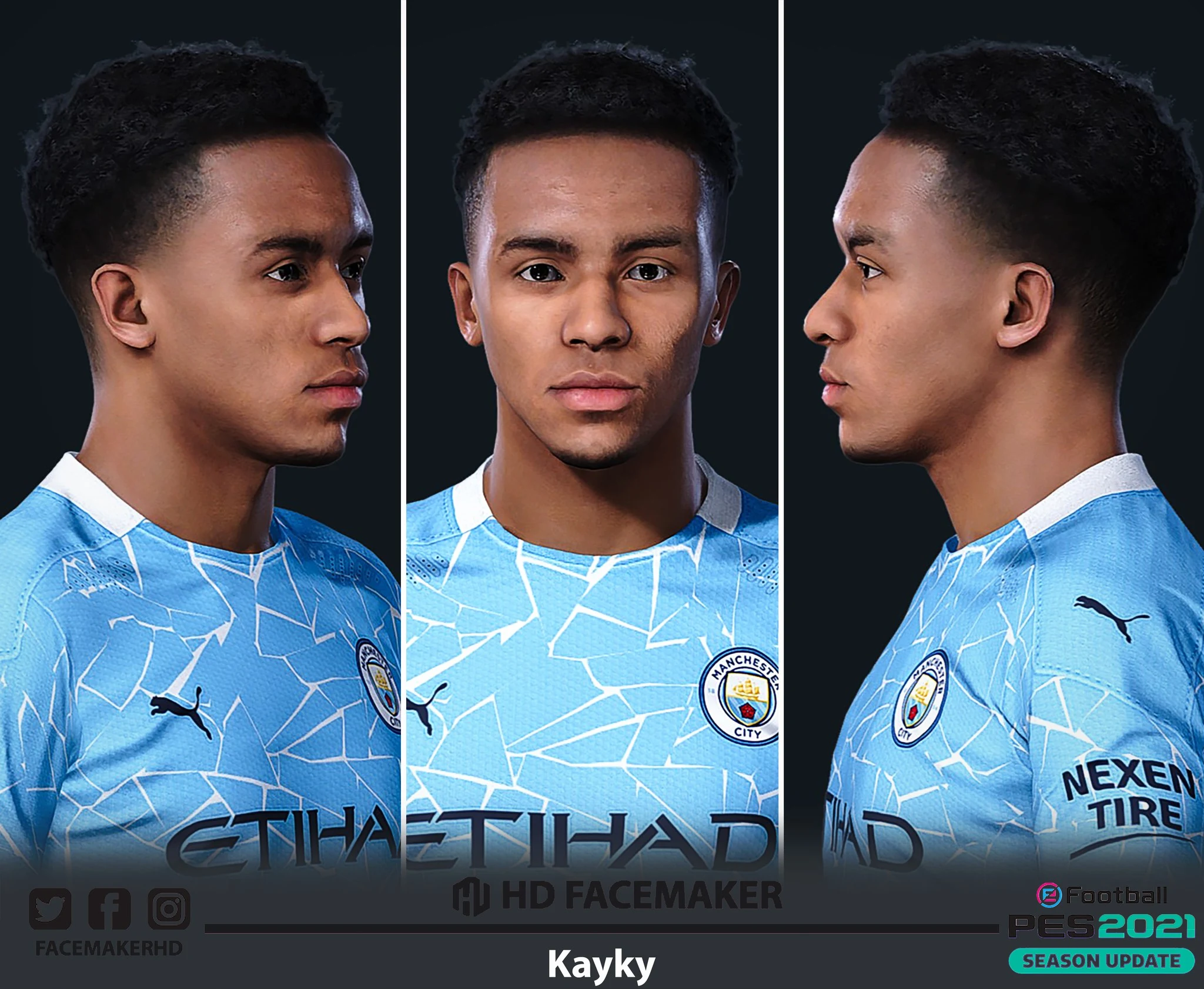 PES 2021 Kayky (Manchester City) Face