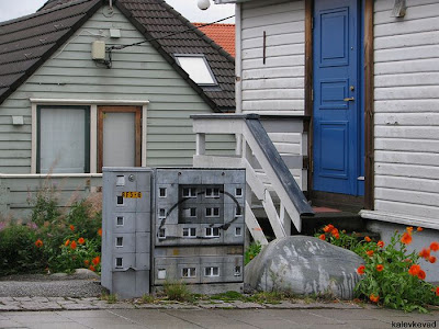 Miniature Buildings - Street Art by Evol Seen On www.coolpicturegallery.us