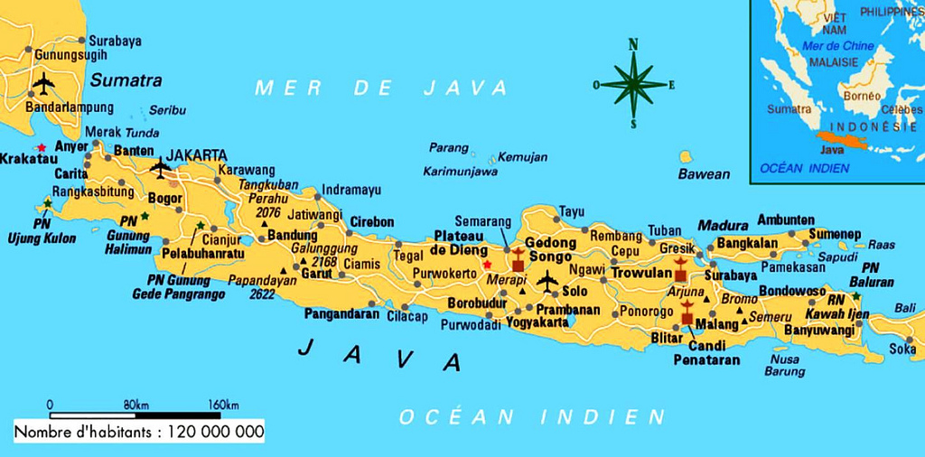 Peta Pulau Jawa Lengkap beserta Keterangannya HD 