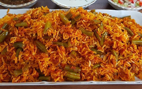 طرز تهیه لوبیا پلو